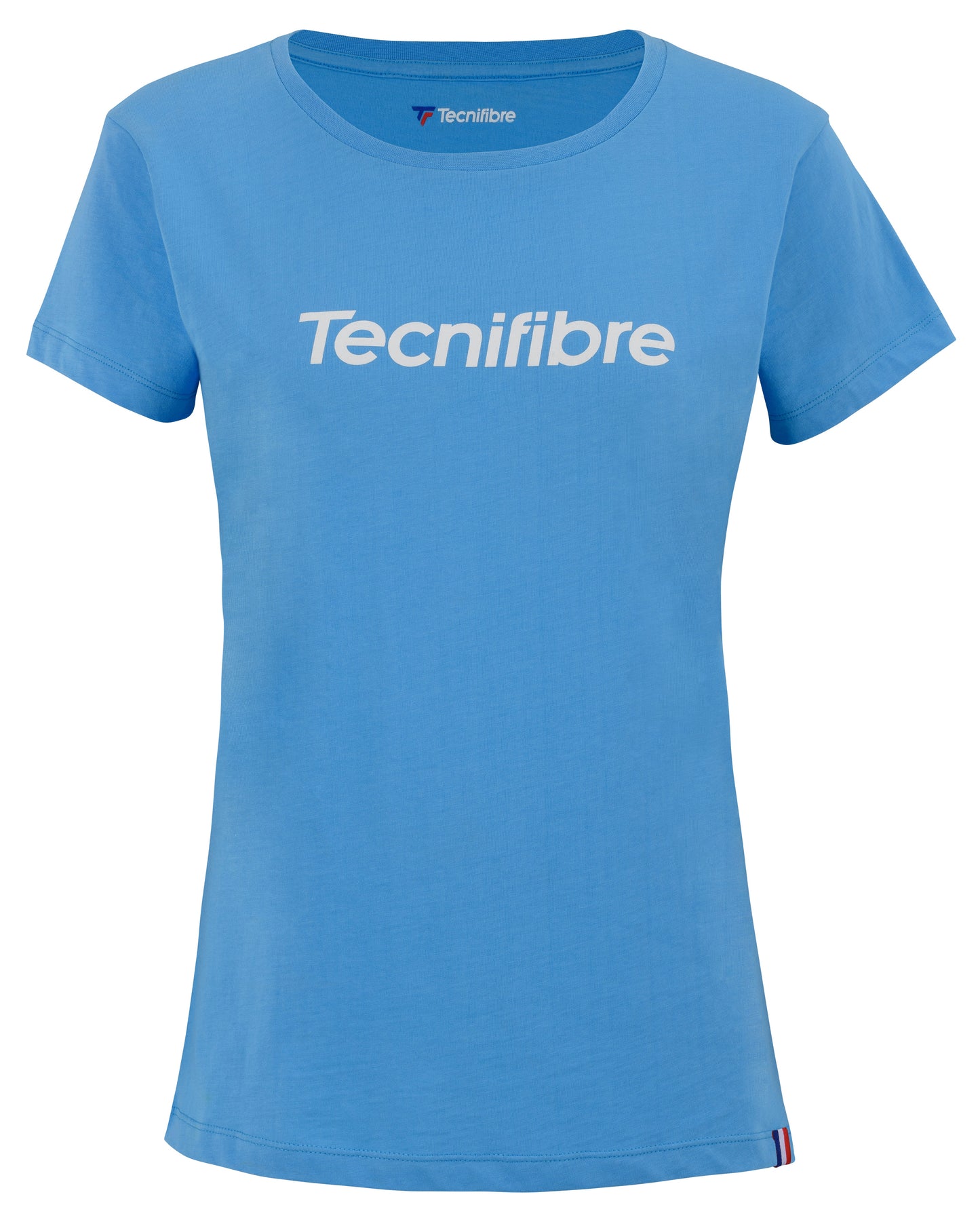 TEAM COTTON TEE AZUR FEMME